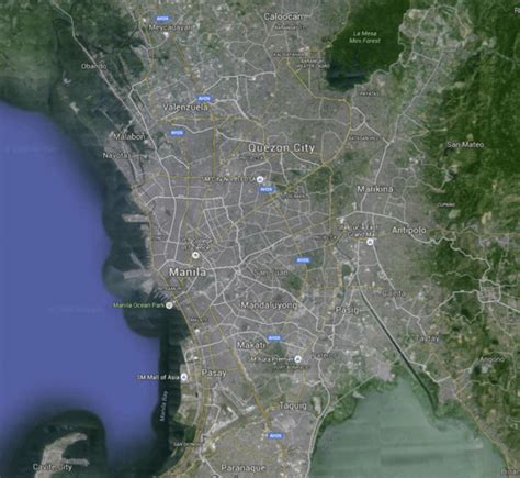satellite Manggahan map, Philippines, Metro Manila — Google.